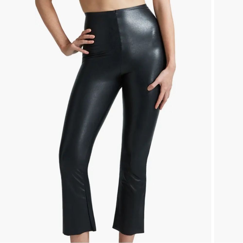 NWT Commando Small Faux Leather Black Crop Flare Pants Alt/Luxe/Edgy/Minimalist